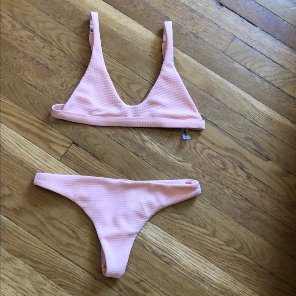 Textured two piece bikini